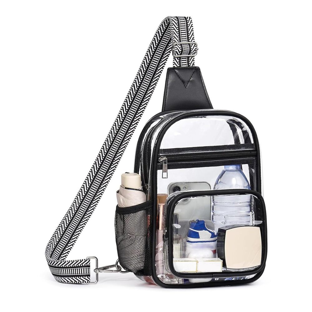 Clear Bag for Stadium Events, Clear Purses For Women Men, Large